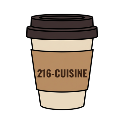 216-CUISINE on a coffee cup