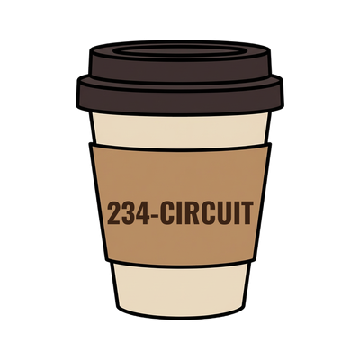 234-CIRCUIT on a coffee cup
