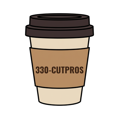 330-CUTPROS on a coffee cup