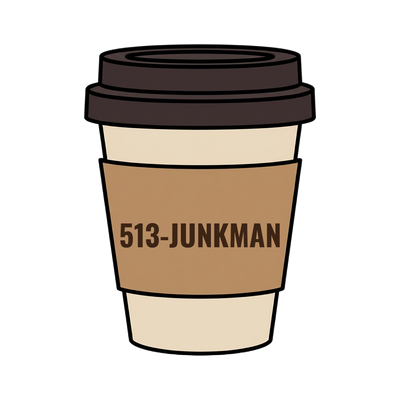 513-JUNKMAN on a coffee cup