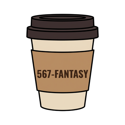 567-FANTASY on a coffee cup