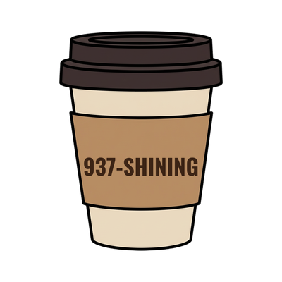 937-SHINING on a coffee cup