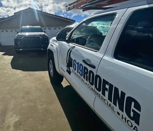 619 Roofing truck, San Diego CA